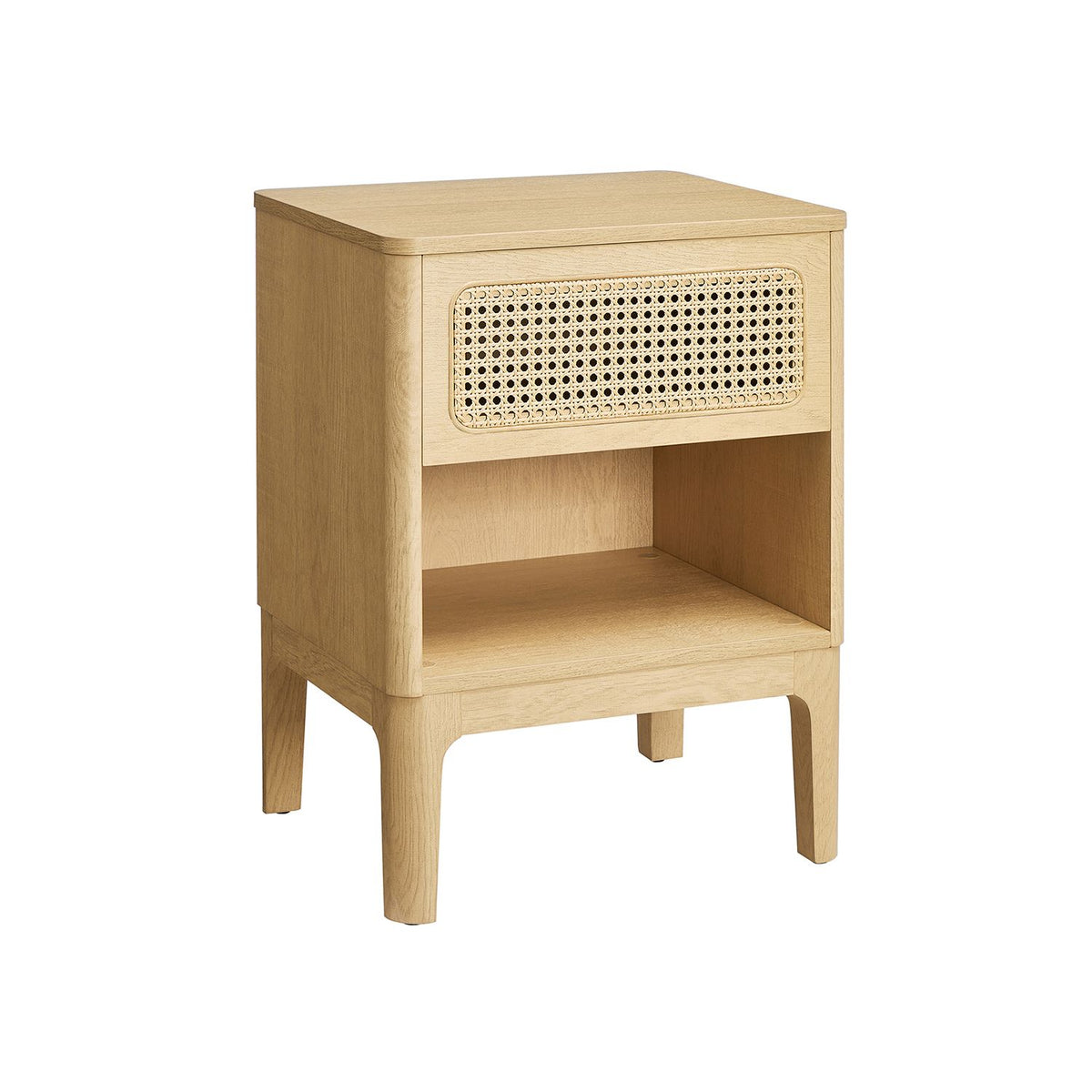 VASAGLE Rattan Nightstand with Drawer